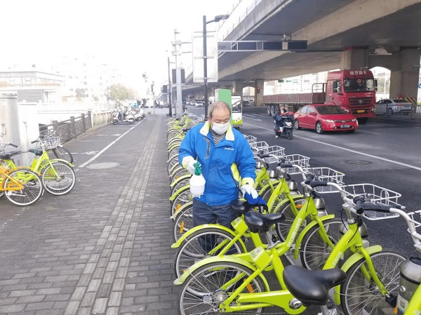 蘇州市區(qū)公共自行車24小時正常運營3400個站點全面消毒