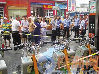 株洲：公共自行車租賃點(diǎn)漏電  一名男子在工作中觸電死亡